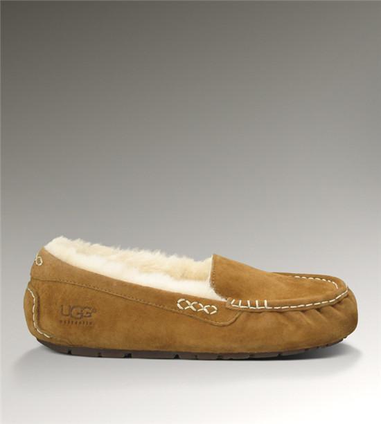 UGG 3312 ANSLEY熱銷新品羊毛內里軟鞋單鞋便鞋栗色- UGG台灣折扣網站